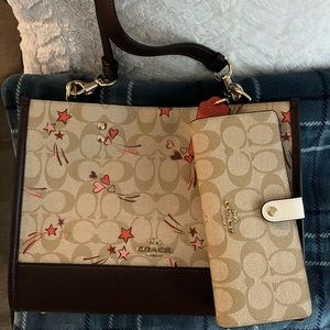 Coach Cross Hand Bag w/ Wallet.
